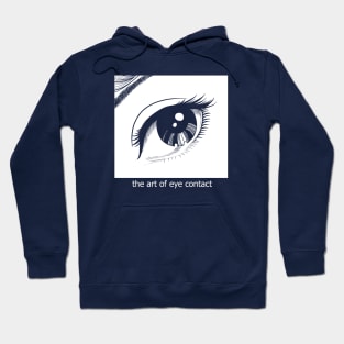 eye contact art "no stroke" Hoodie